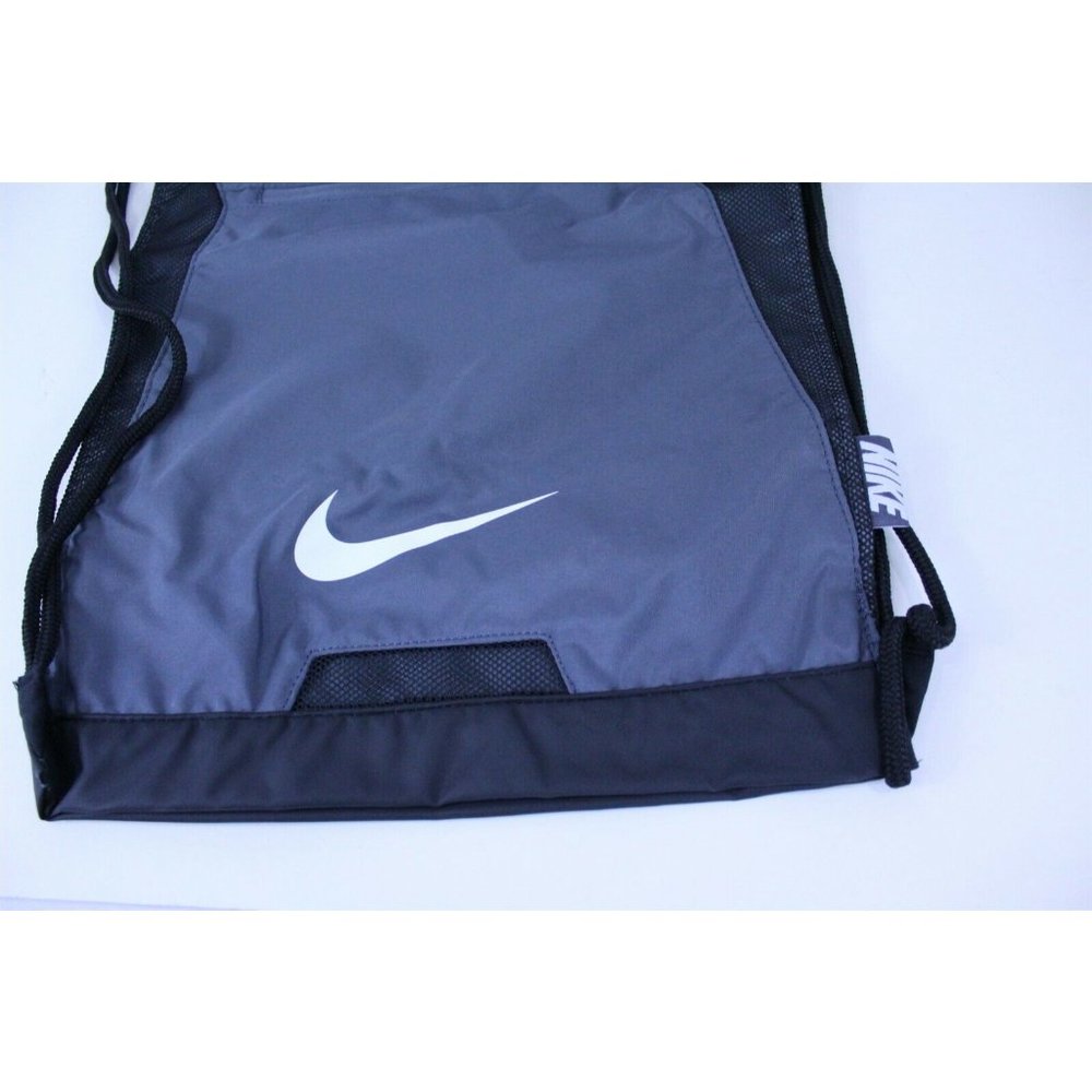 Nike Unisex Training Alpha Adapt Gym Sack Steel Grey / Black Outside Zip Pocket - Picture 4 of 9
